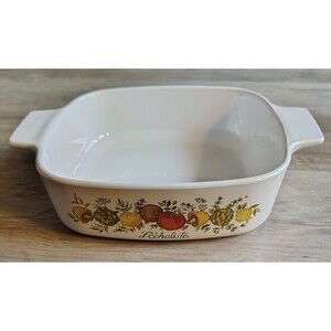 Vintage Corningware L'Echalote Spice of Life 1 Qt. Casserole A-1-B NO LID USA